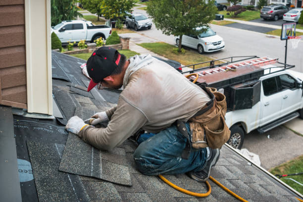 Professional Flat Roof Repair technician working in Walburg, TX
